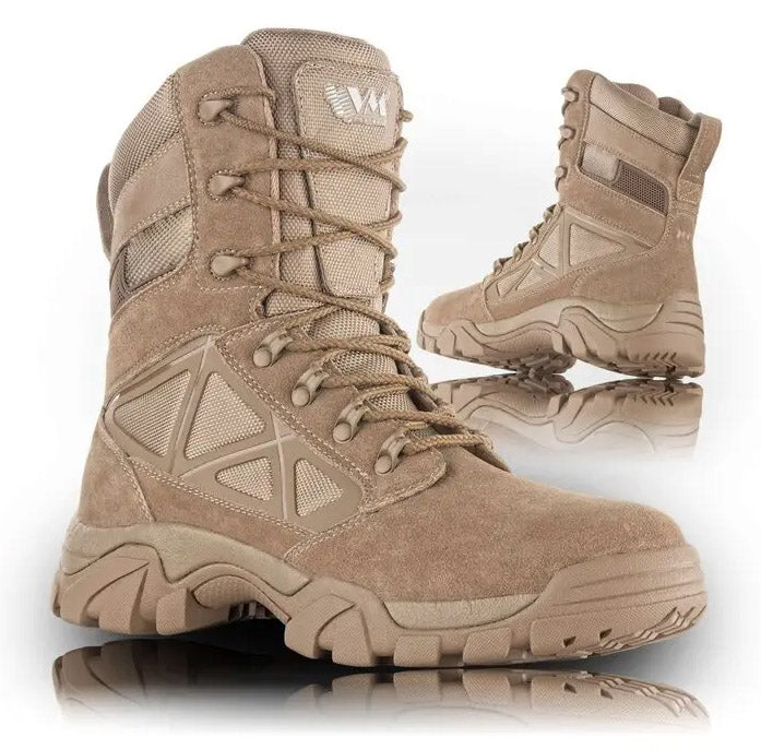 Visoki taktični čevlji MANCHESTER svetlo rjavi