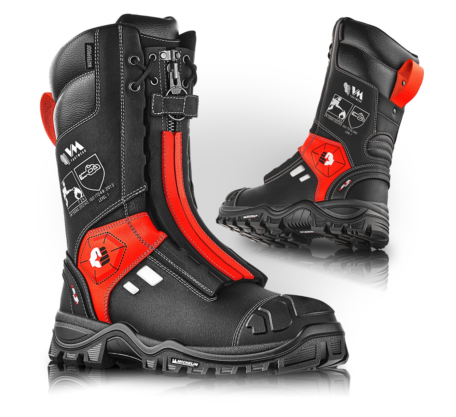 Gasilski protivrezni škornji BLACK FIGHTER 7200-S7L