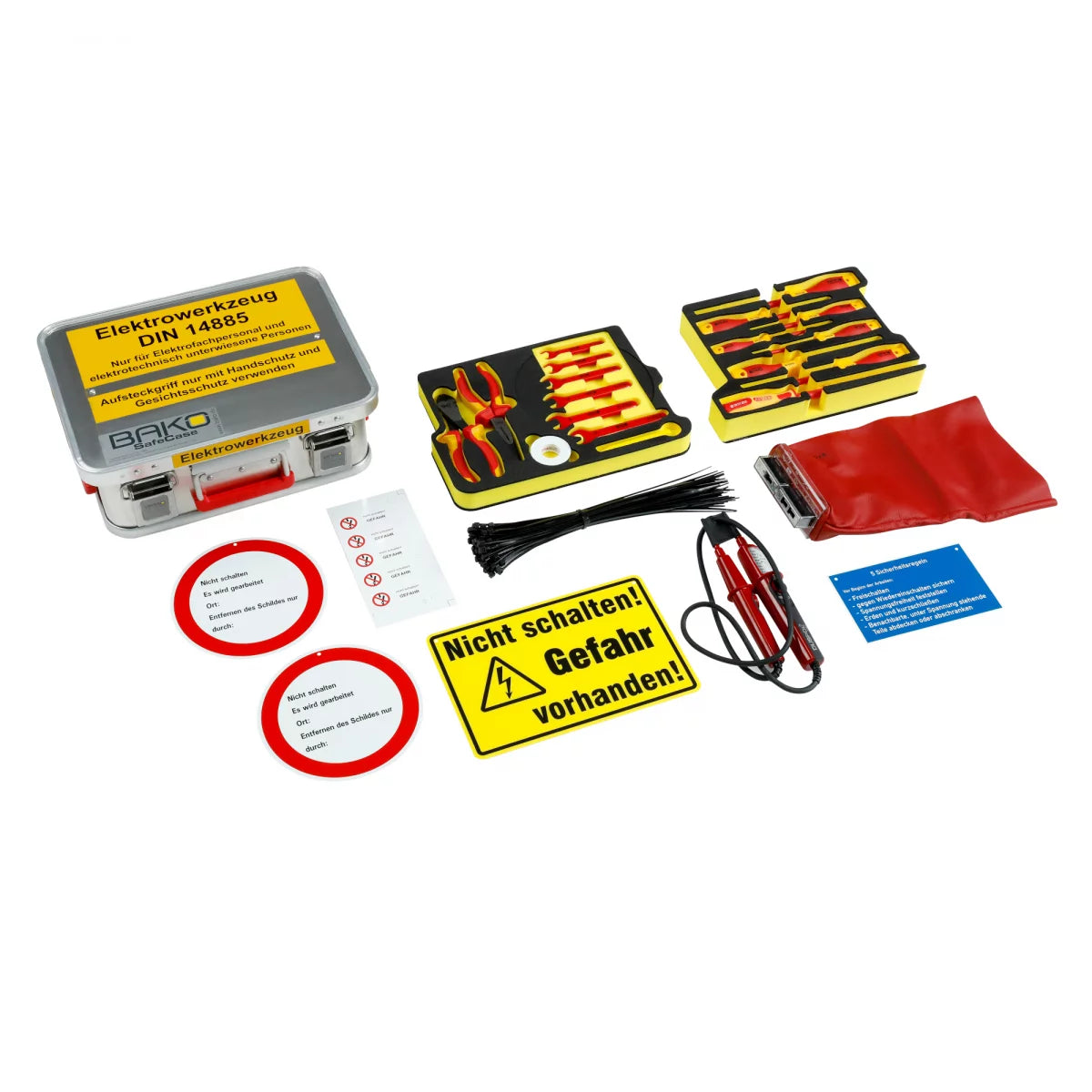 Kovček z elektrikarskim kompletom, DIN 14885-EWK-FW