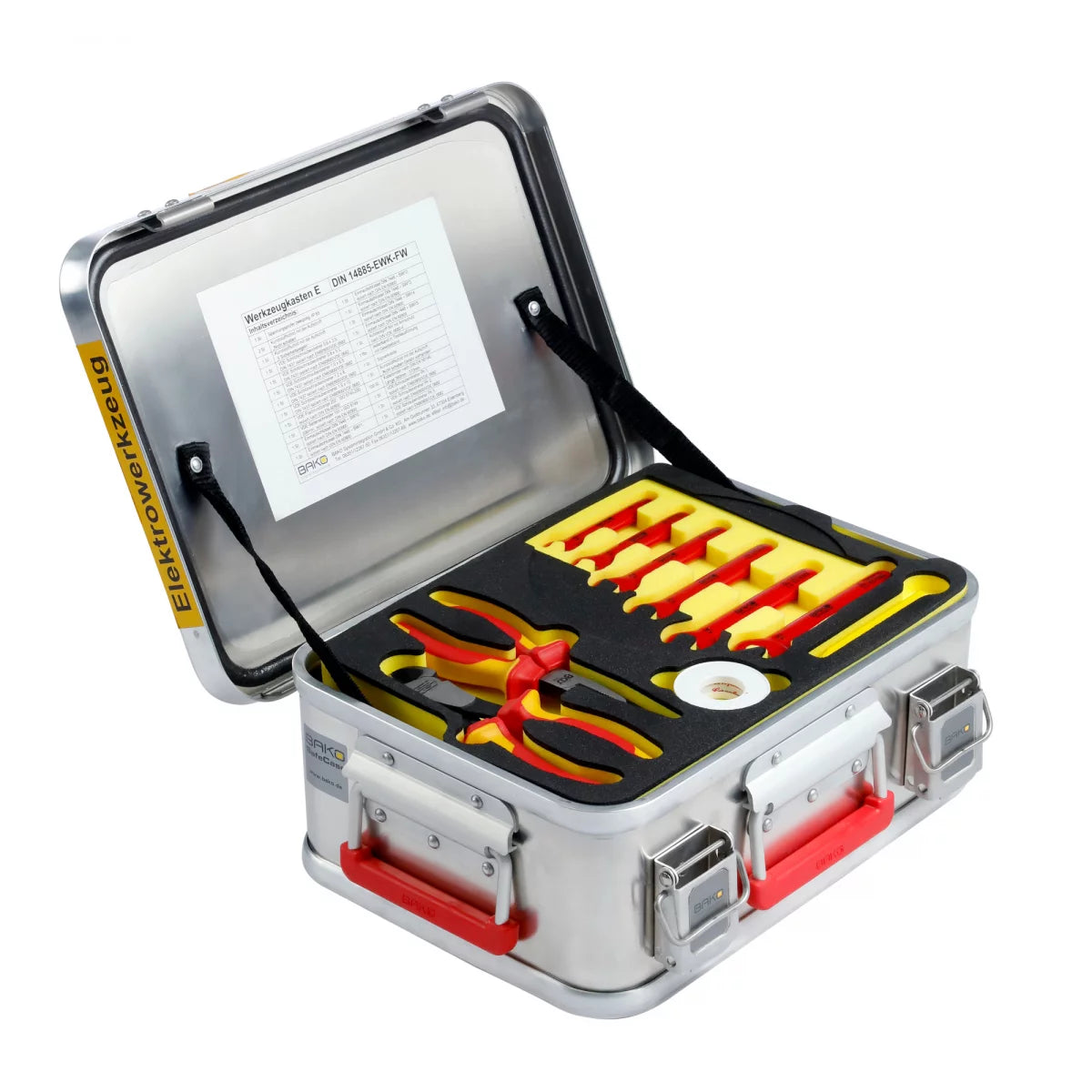 Kovček z elektrikarskim kompletom, DIN 14885-EWK-FW